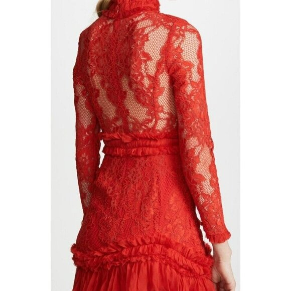 ALEXIS Wilhelmina Red Lace Mini Dress Sz XS - Picture 4 of 16
